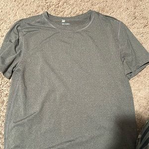 Gray Athletic Dry Wicking T-Shirt